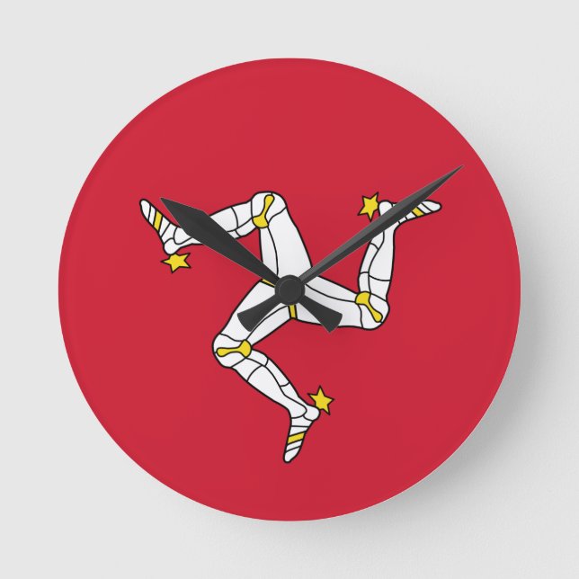 Horloge Ronde Flag of the Isle of Man Wall Clock (Recto)