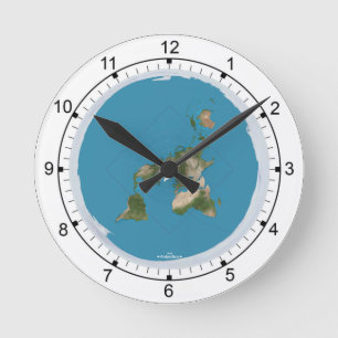 Horloge Ronde Flat Earth Medium Size Wall Clock