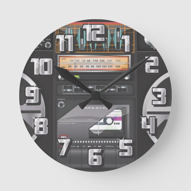 Horloge Ronde Flèche de ghetto Boombox (Recto)