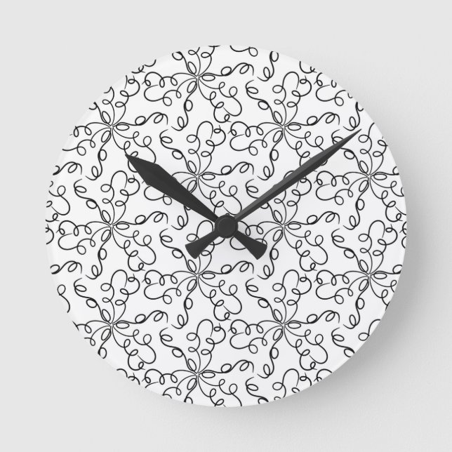 Horloge Ronde Flèches noires et blanches rondes (Recto)