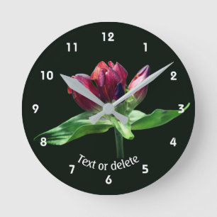 Horloge Ronde Fleur de Gentiane Personnalisée