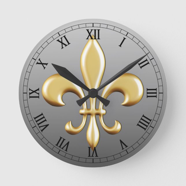 Horloge Ronde Fleur de Lis (Recto)