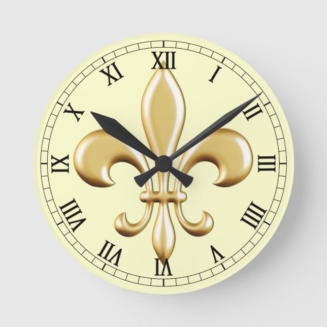 Horloge Ronde Fleur de Lis (Recto)