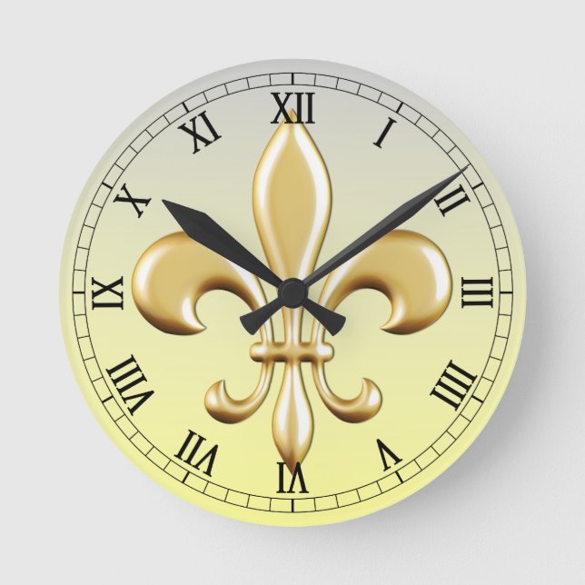 Horloge Ronde Fleur de Lis (Recto)