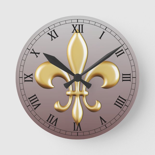 Horloge Ronde Fleur de Lis (Recto)