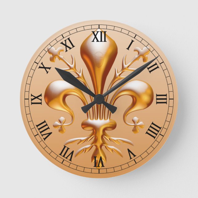Horloge Ronde Fleur de Lis (de Lys) (Recto)
