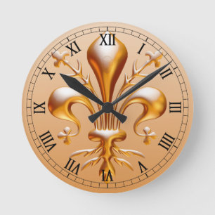 Horloge Ronde Fleur de Lis (de Lys)