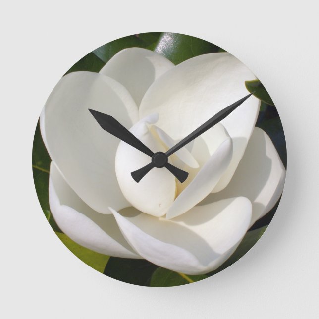 Horloge Ronde Fleur de magnolia (Recto)