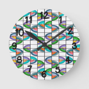 Horloge Ronde Fleurs