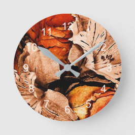 Horloge Ronde Fleurs d'automne
