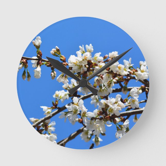 Horloge Ronde fleurs de printemps (Recto)