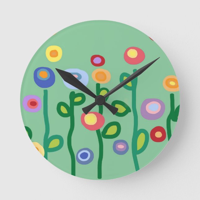 Horloge Ronde Fleurs de printemps (Recto)