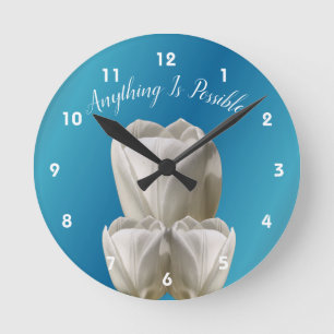 Horloge Ronde Fleurs Tulip Tout Est Possible Inspiration