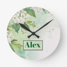 Fleurs verdoyantes aquarelle moderne & personnalis