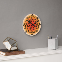 Horloge Ronde Floral