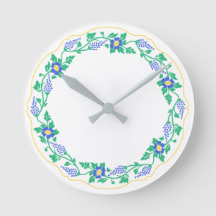 Horloge Ronde Floral ovale