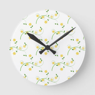 Horloge Ronde Flore et Fleurs