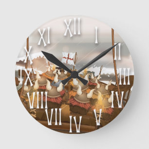 Horloge Ronde Flotte d'invasion Viking