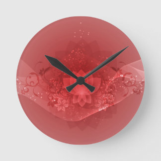 Horloge Ronde Flower rouge
