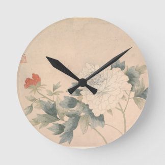 Horloge Ronde Flower Study - Yun Bing (chinois)