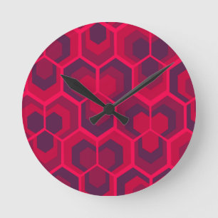 Horloge Ronde Flowers d'Hexagon