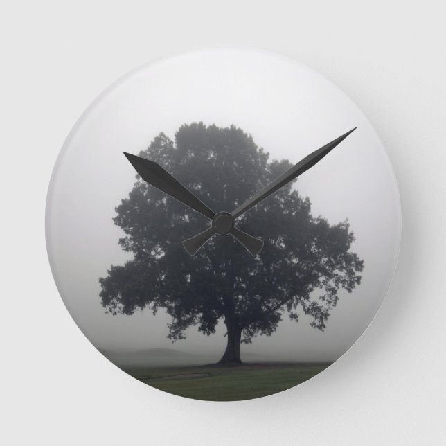 Horloge Ronde Foggy Tree (Recto)