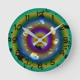 Horloge Ronde Fonds abstraits circulaires