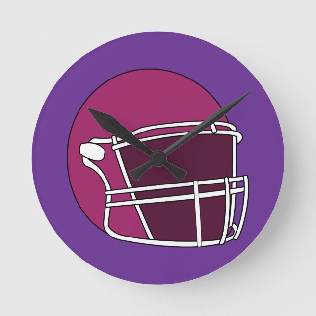 Horloge Ronde Football Helmet (Recto)
