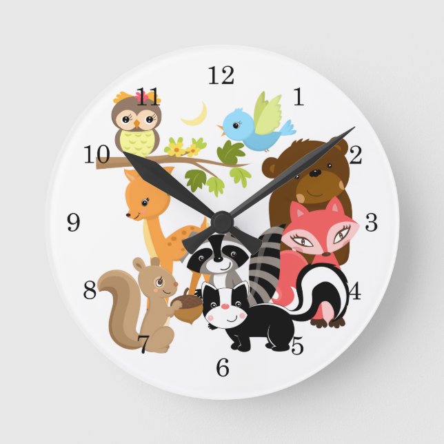 Horloge Ronde Forest Friends (Recto)