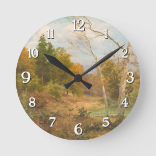 Horloge Ronde Forêt d'automne - Heinrich Böhmer