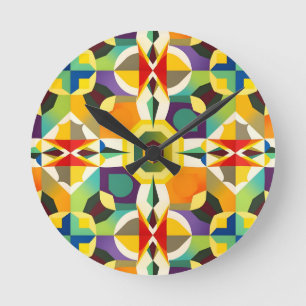 Horloge Ronde Forme multicolore 1