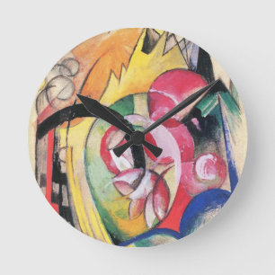 Horloge Ronde Formes abstraites (alias Fleurs colorées) de Franz