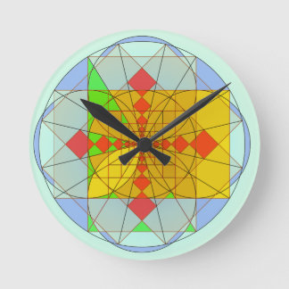 Horloge Ronde Formes d'or de rectangle