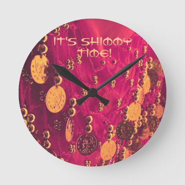 Horloge Ronde Foulard de danse du ventre avec pièces (Recto)