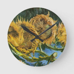 Horloge Ronde Four Cut Sunflowers