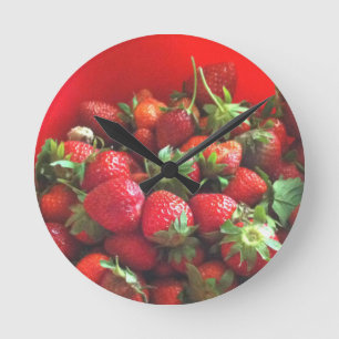 Horloge Ronde Fraises