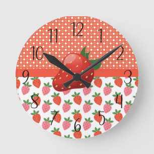 Horloge Ronde Framboise juteuse
