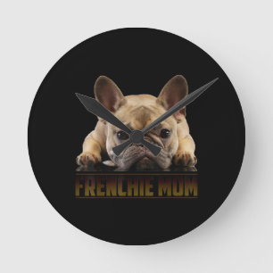 Horloge Ronde Frenchie Mama T Femmes French Bulldog Cadeau Chien