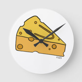 Horloge Ronde Fromage Mignon Rieur