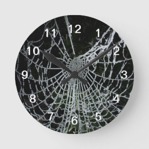 Horloge Ronde Frozen Cobweb Clock