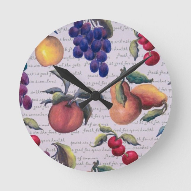 Horloge Ronde fruits (Recto)