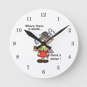 Horloge Ronde Fumée et T-shirts et cadeaux de dîner