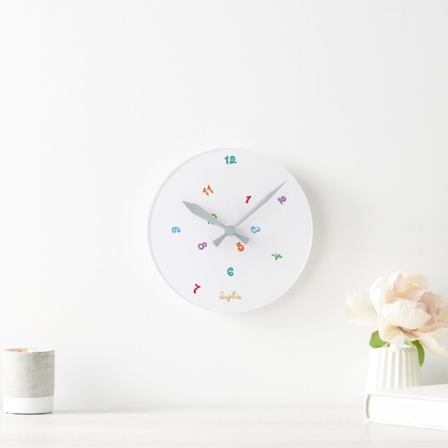 Horloge Ronde Fun Colors Jumbled Hours (Maison)