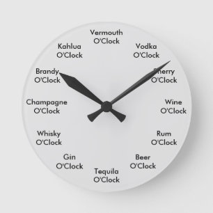 Horloge Ronde Funny Bar Clock Persalized Gray Wall Clock