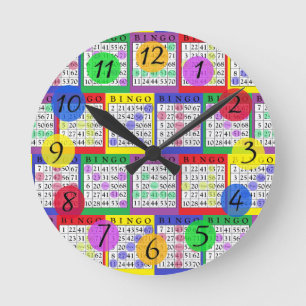 Horloge Ronde Funny BINGO Cuisine