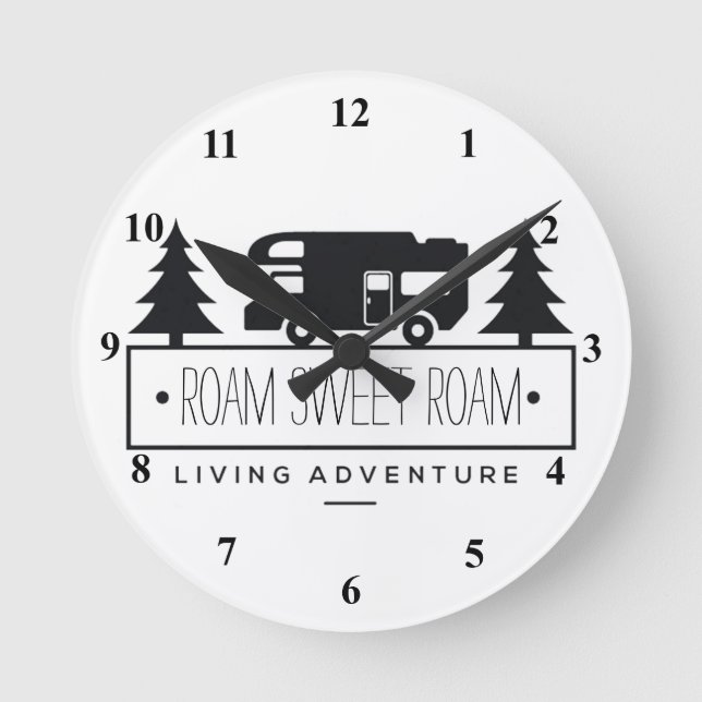 Horloge Ronde Funny Camper | Rando (Recto)