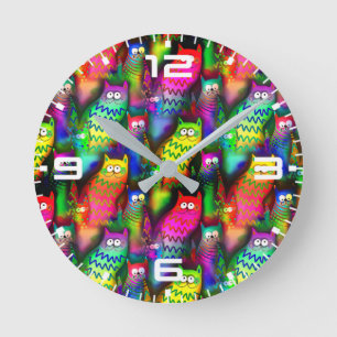 Horloge Ronde Funny Cats Motif-54578