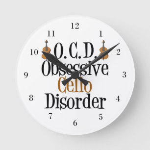Horloge Ronde Funny Cello