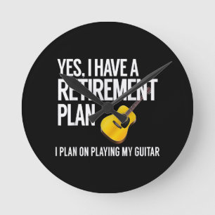 Horloge Ronde Funny Guitar