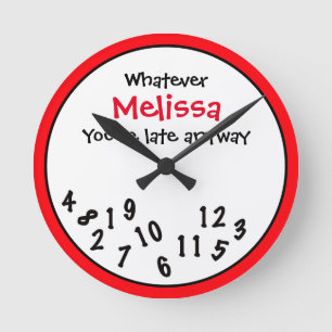 Horloge Ronde Funny Novelty